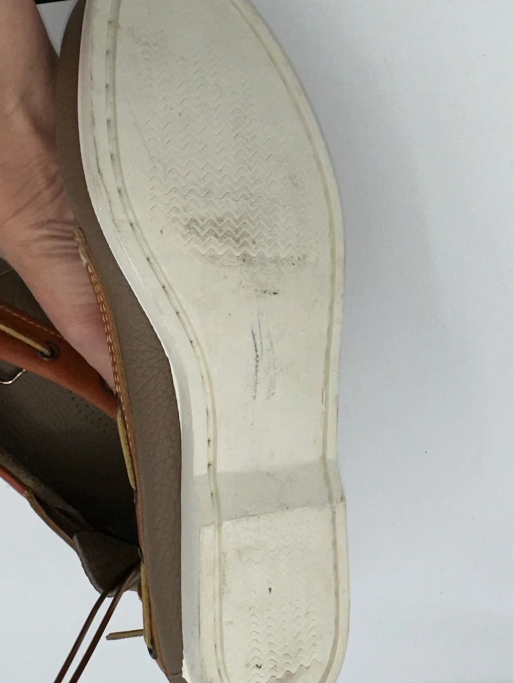 Dooney & Bourke Regatta Pebbled Leather Loafer Taupe 8.5 N Boat Deck Shoes AA23